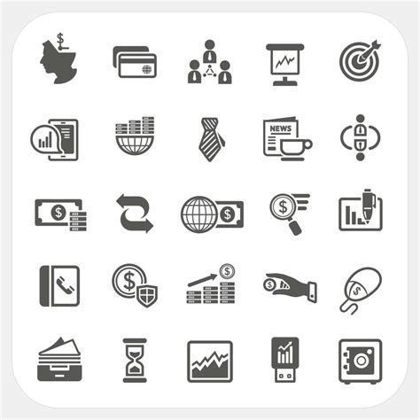 Business And Finance Icons Set 13129427 Vector Art At Vecteezy