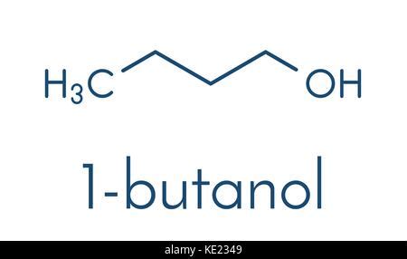 n-butanol (1-butanol) molecule. Used as flavouring and as a solvent ...