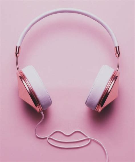 Pink Headphones Acessórios Coisas Rosas Coisas Cor De Rosa