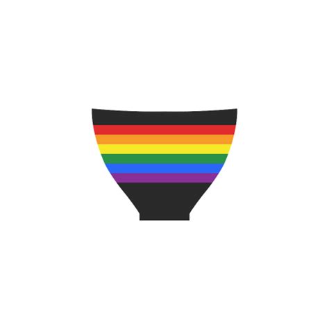 Gay Pride Rainbow Flag Stripes Custom Bikini Swimsuit ID D347230