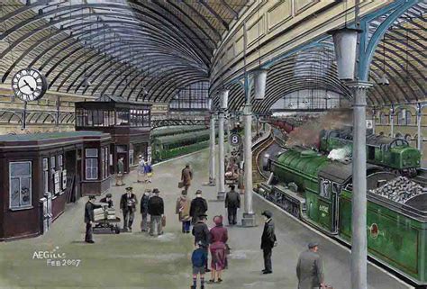 Newcastle Central Station Inside – Arthur Gills paintings