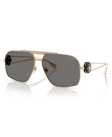 Versace Polarized Sunglasses in Gray for Men | Lyst