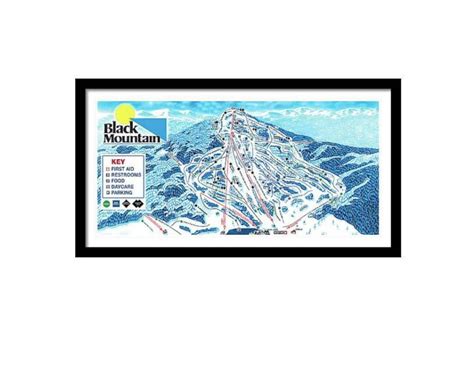 2021 BLACK MOUNTAIN Ski Trail Map Ski Home Decor, Ski Lodge Wall Decor ...