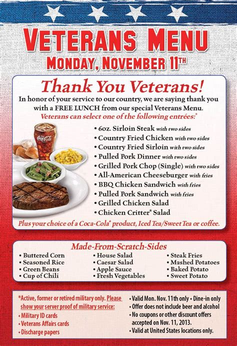 Veterans Day Restaurants Free Food Phylis Thomason