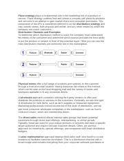 marketing place strategydocx place strategy plays  fundamental role   marketing mix
