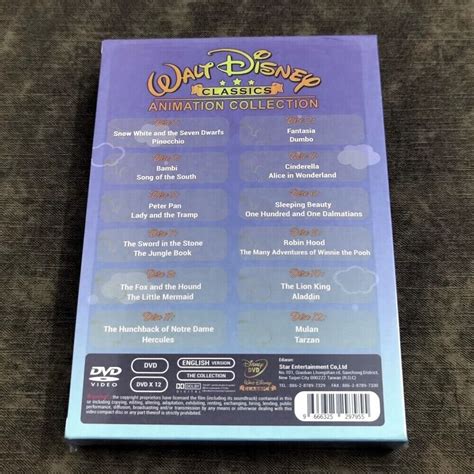 Walt Disney Classics 24-Movies Animation Collection DVD Animated Box ...