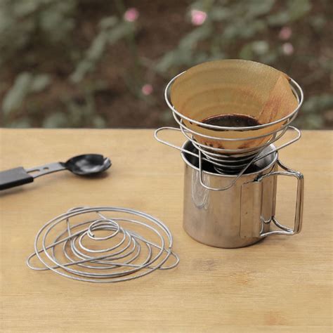 Foldable Camping Coffee Filter Rack Stainless Steel Coffee Dripper