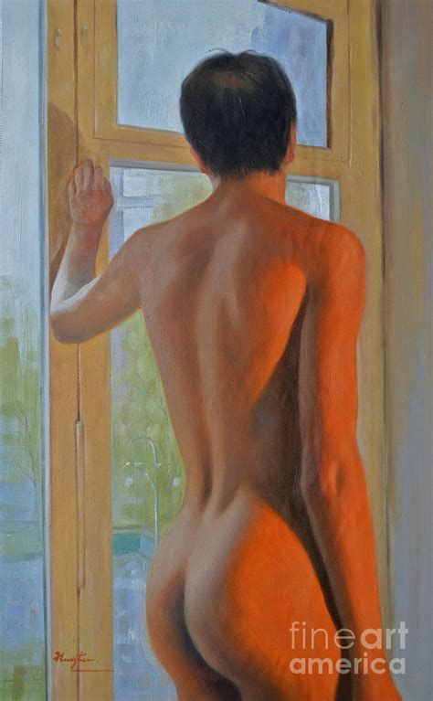 Original Oil Painting Art Male Nude Boy Man On Canvas 16 1 26 01