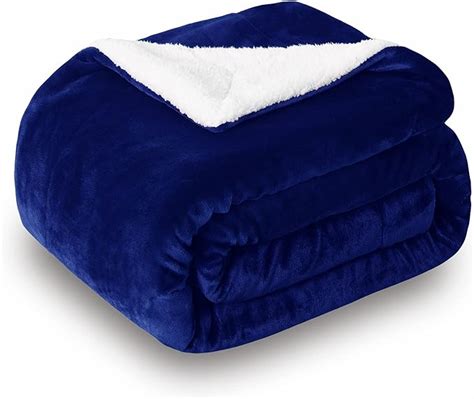 Sochow Sherpa Decke Blau Zweiseitige Wohndecken Kuscheldecken Extra