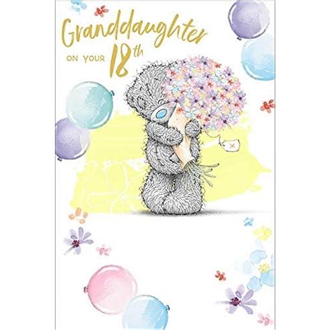 Granddaughter Tatty Teddy Holding Bouquet Of Flowers Design 18th