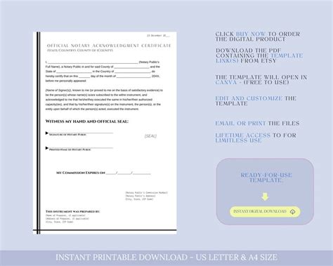 Acknowledgment Notary Certificate Template Notarial Certificate Notary Public Notaries