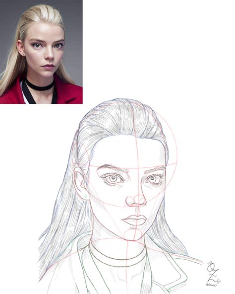 Anya Taylor Joy Portrait Sketch Study By Oz Galeano On Dribbble