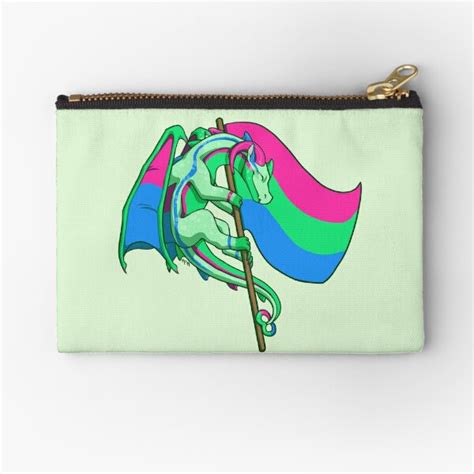 Polysexual Pride Flag Dragon 3rd Edition Zipper Pouch For Sale By