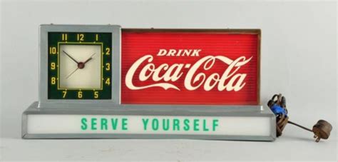 Coca Cola Countertop Light Up Sign Clock Value Price Guide