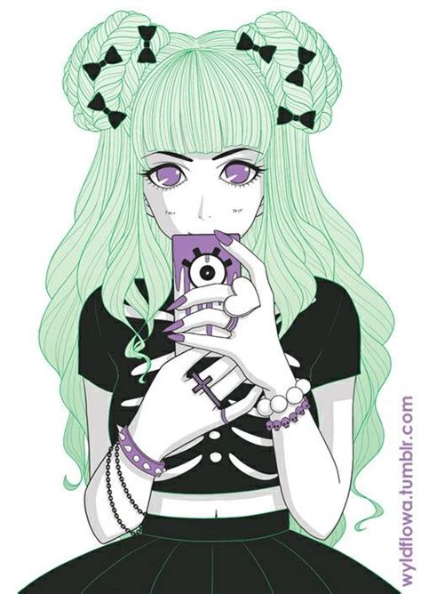 ~pastel Goth Art~ Pastel Goth Anime Pastel Art Pastel Colors Kawaii Girl Kawaii Anime Yami