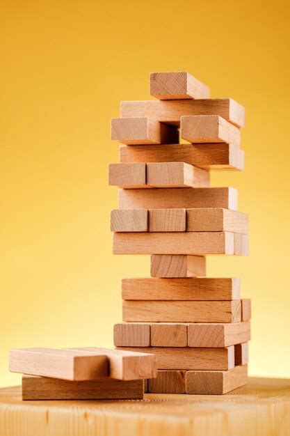 Premium Photo The Concept Of Entrepreneurial Risk With The Jenga