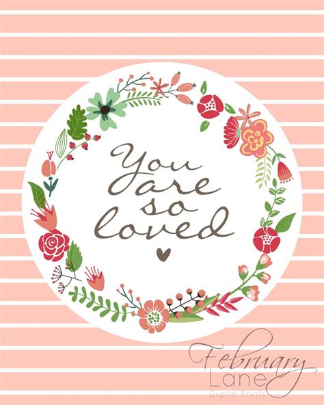 You Are So Loved Wall Art Printable Peachy Pink 8x10 Etsy