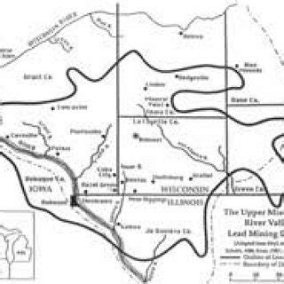 Map Illustrating The Boundaries Of The Upper Mississippi River Valley