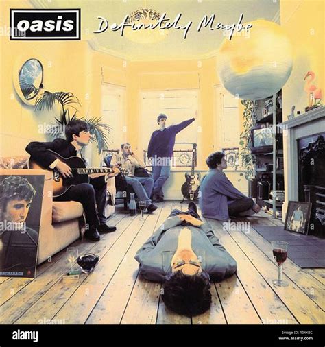 OASIS - DEFINITLY MAYBE - Vintage cover album Stock Photo - Alamy