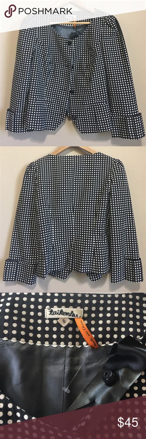 Anthropologie Taikonku Polka Dot Blazer