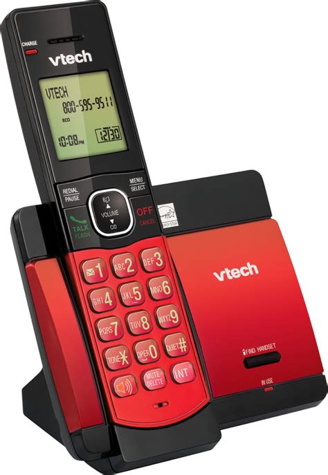 Vtech Cs Dect Expandable Cordless Phone System Red Cs