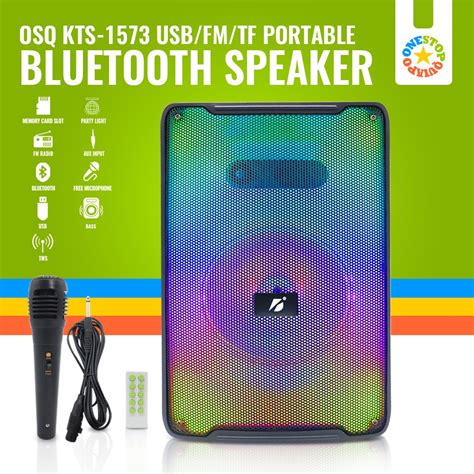 Osq Kts Portable Bluetooth Karaoke Rgb Lighting Speaker With