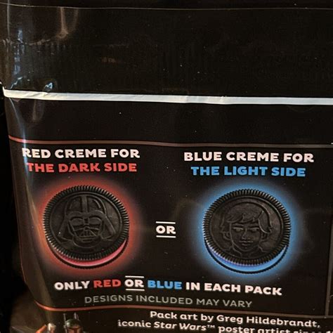 NEW LIMITED STAR WARS OREO RED BLUE CREME KYBER SUGAR CRYSTAL COOKIES