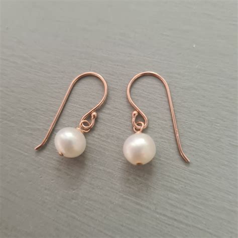 14K Gold Fill Small Pearl Drop Earrings Simple Tiny 5mm AA Etsy UK