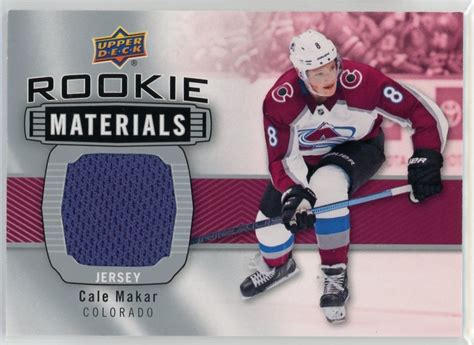 Cale Makar 2019-20 UD Rookie Materials Patch Rookie Card #RM-CM ...