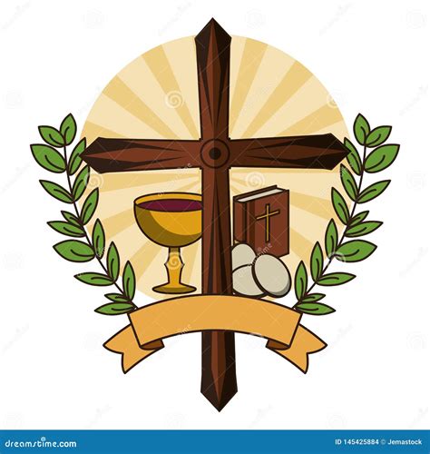 Christian cross symbol stock vector. Illustration of faithful - 145425884