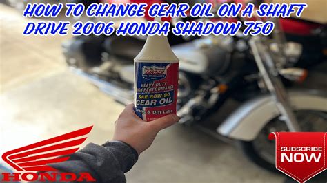 How To Change Gear Oil On A Shaft Drive Honda Shadow 750 YouTube