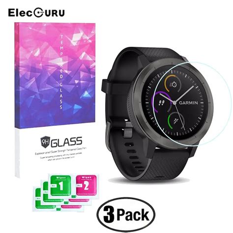 HD Glass Tempered Film For Garmin Vivoactive 3 Watch Screen Protector 2