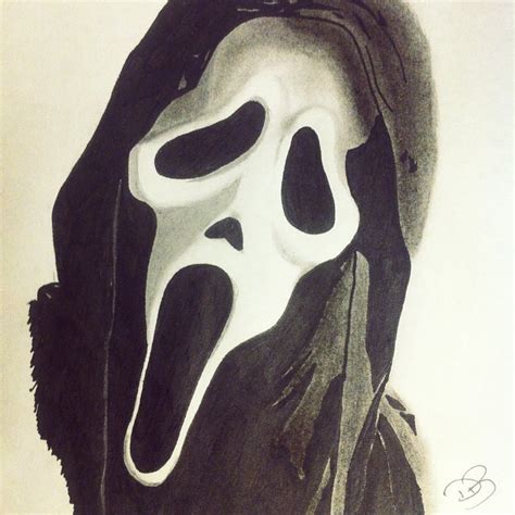 Ghost Face Sketch at PaintingValley.com | Explore collection of Ghost ...