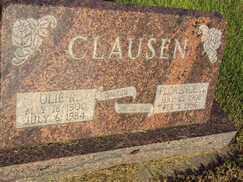 Florence Adeline Glandt Clausen Find A Grave Memorial