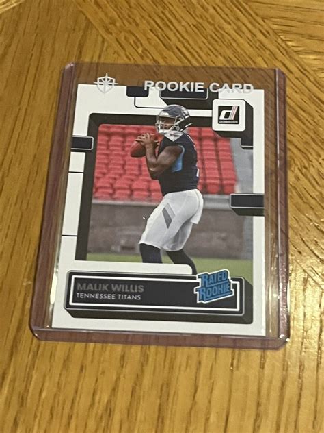 Panini Donruss Rated Rookie Malik Willis Rc For Sale