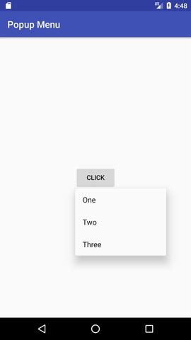 Android Popup Menu Example Javatpoint