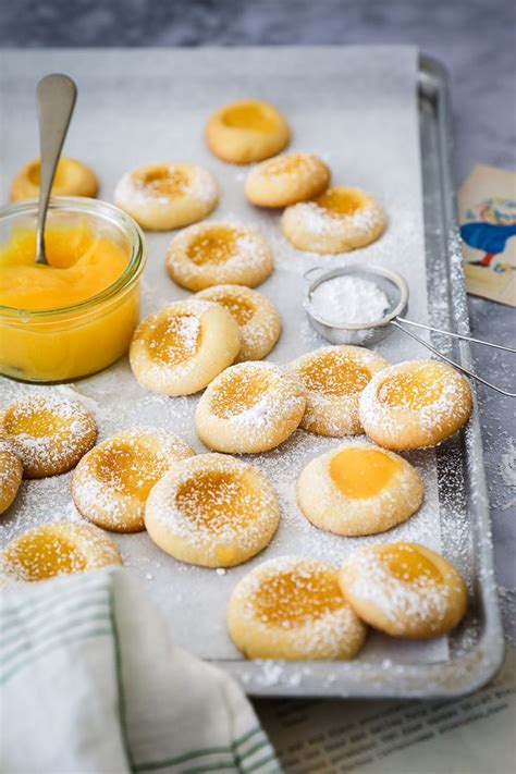 Lemon Curd Cookies ein Rezept für Zitronenkekse Rezept Kekse