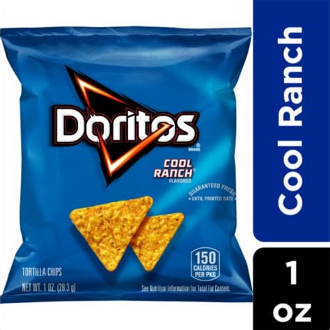 Doritos Cool Ranch Flavored Tortilla Chips 1 Oz Bakers