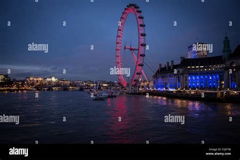 London Eye at night Stock Photo - Alamy