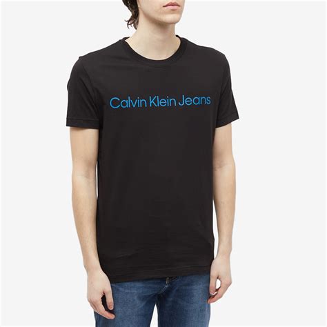 Calvin Klein Institutional Logo Slim T Shirt Ck Black End Ar