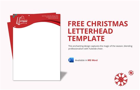 Free Christmas Letterhead Template - Download in Word | Template.net