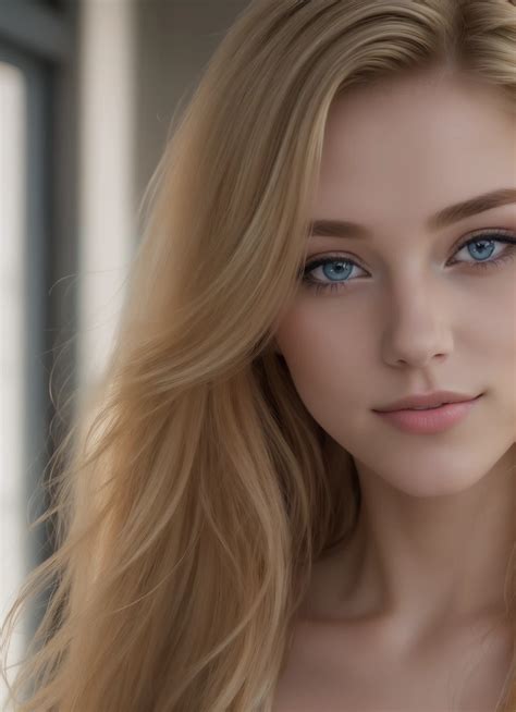 Blonde Woman With Blue Eyes An SeaArt AI