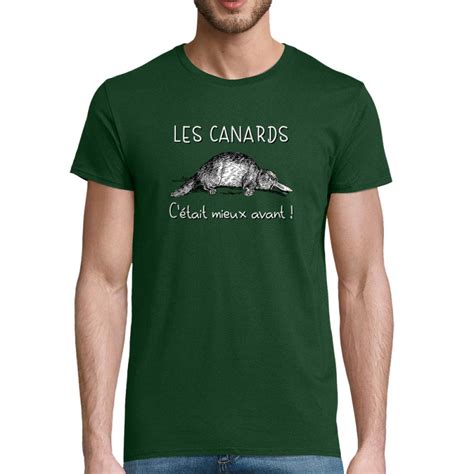 T shirt homme coton bio Les canards c était mieux avant