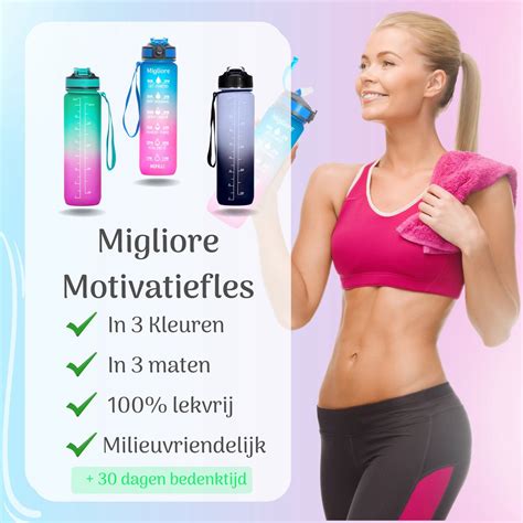 Migliore Drinkfles Set Van Liter Ml Luxe Drinkfles Met