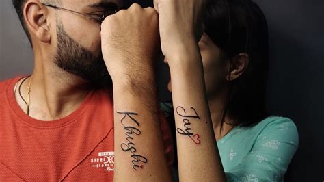 Couple Name Tattoo Jay Khushi By Prakash At Tattoo Writers Dhamnod