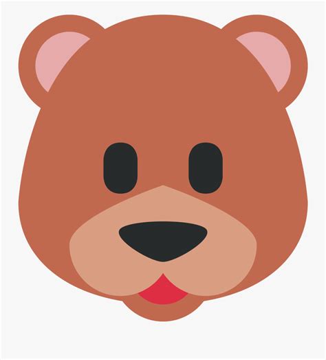 Brown Bear Clipart Face - Bear Emoji Twitter , Free Transparent Clipart - ClipartKey