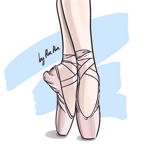 Pointe Illustration By Valentina Romanovskaya Art Illustrator Ballet