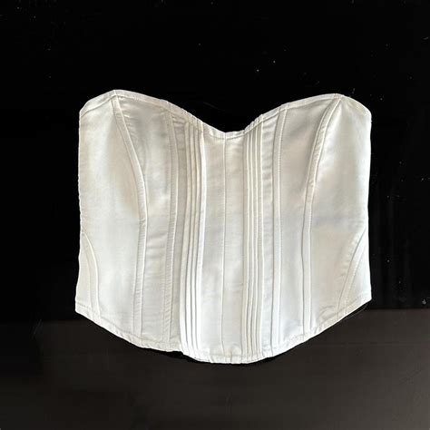 Bershka Women S White Corset Depop