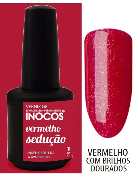 INOCOS Verniz gel VERMELHO SEDUÇÃO