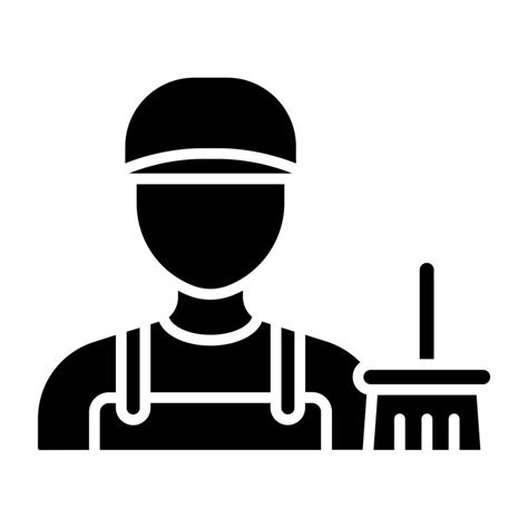 Janitor Icon Style 21191787 Vector Art At Vecteezy